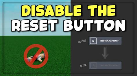 How To Disable The Reset Button Roblox Studio Youtube