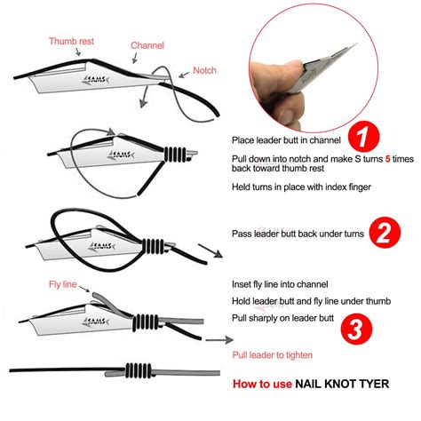 SAMSFX Fast Tie Nail Knot Tying Tool and Loop Tyer Hook Tier ...