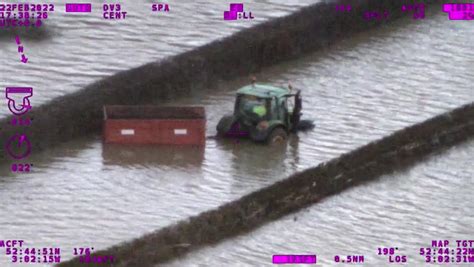 Trapped Tractor Driver Saved From Deep Flood After 10 Hour Ordeal