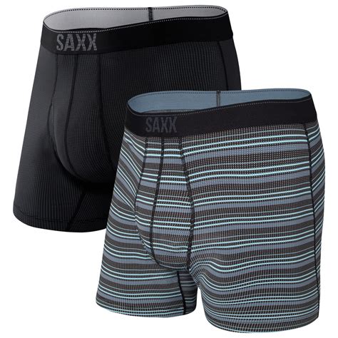 Saxx Quest Quick Dry Mesh Boxer Brief Fly 2 Pack Synthetic Base Layer