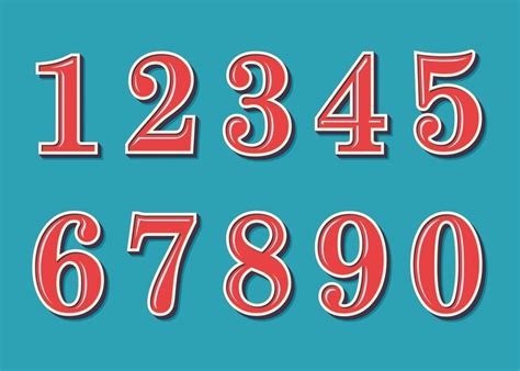 Premium Vector Number Fonts