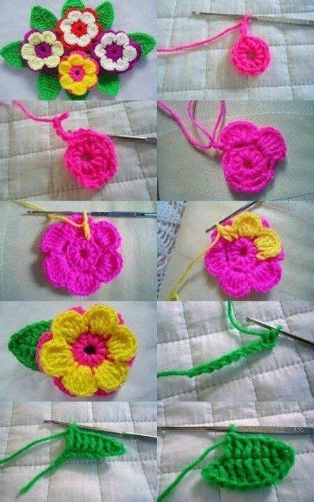 Fleurs au crochet Les créations de Salvina Crochet flower tutorial