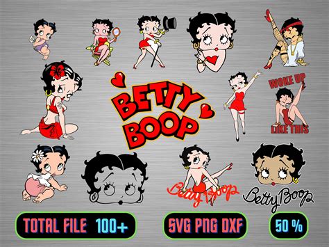 100 Betty Boop Files Betty Boop Svg Layered Betty Boopsvg Etsy