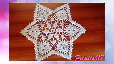 Tapete en forma de estrella tejido con crochet super fácil 10 hileras