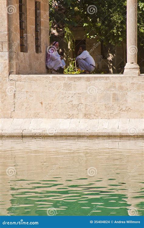 Halil Ur Rahman Mosque Holy Lake Fish Lake Urfa Editorial Image