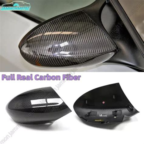 Replace Dry Carbon Fiber Side Mirror Cover Caps For Bmw E