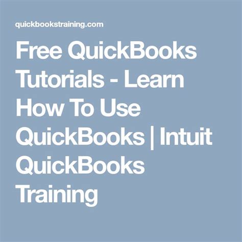 Free QuickBooks Tutorials - Learn How To Use QuickBooks | Intuit ...