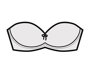 Bra Full Cup Lingerie Technical Fashion Royalty Free Vector