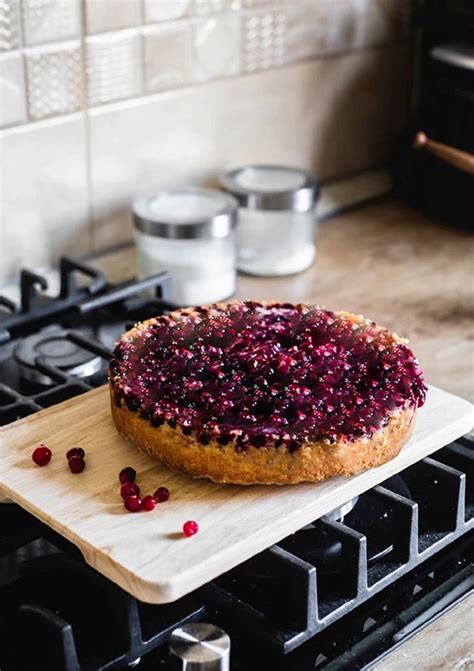 Gâteau renversé aux canneberges La cuisine de Julie