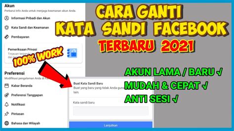 Cara Mengganti Kata Sandi Facebook Tanpa Kesesi Youtube