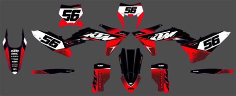 Kit déco KTM EXC EXC F 2024 Racing Rouge Boutique Kit Déco Moto