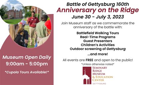 Battle Of Gettysburg Th Anniversary On The Ridge Seminary Ridge Museum