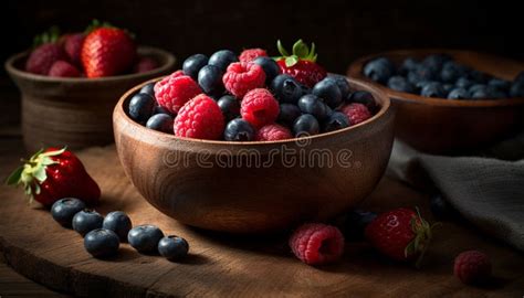 Organic Berry Bowl A Gourmet Summer Dessert For Healthy Lifestyles