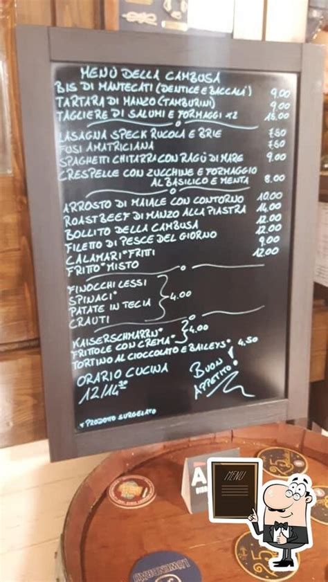 Menu Da Buffet La Cambusa Ristorante Trieste