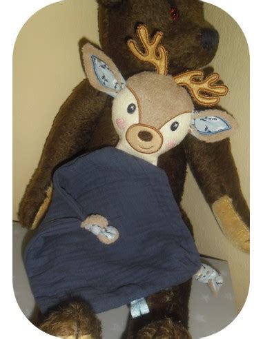 Motif De Broderie T Te Doudou Cerf Faon Ou Biche Broder Tout Dans Le