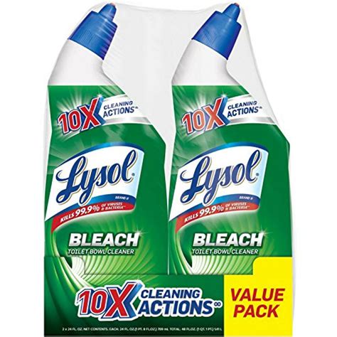 Lysol Complete Clean Toilet Bowl Cleaner With Bleach Value Pack 2 Count Pricepulse