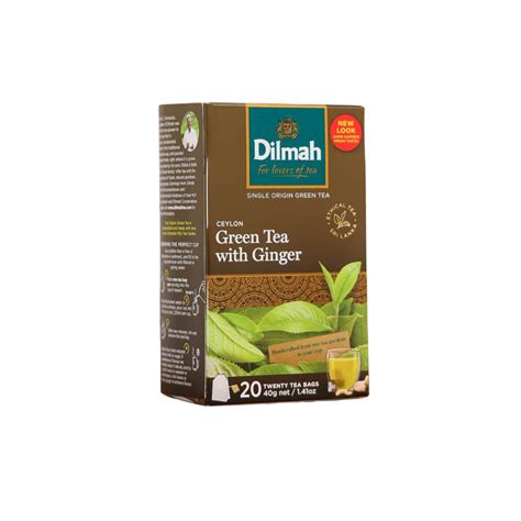 Dilmah Ceylon Green Tea With Ginger Teabags S Looters