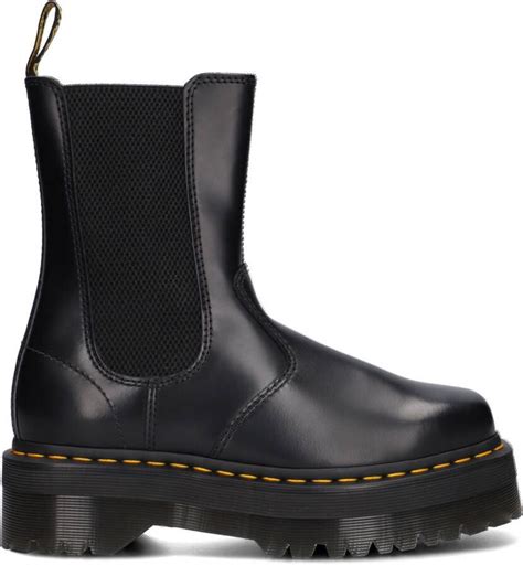 Dr Martens Quad Squared Zwarte Leren Laarzen Black Dames Schoenen Nl