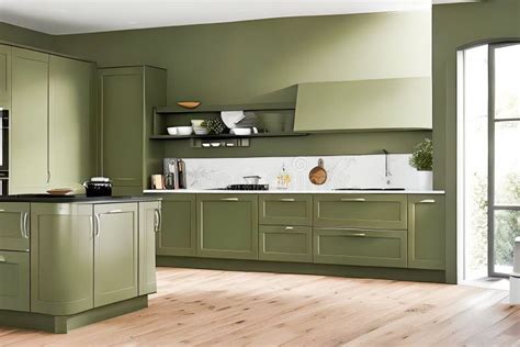 Luxuary Creative Kitchen Idea, Wall Paint Color Orion Olive Editorial ...