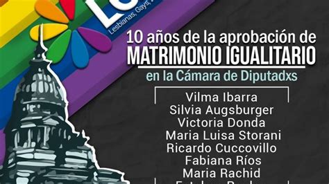 Charla Por Los 10 Años Del Matrimonio Igualitario En Argentina Infocielo