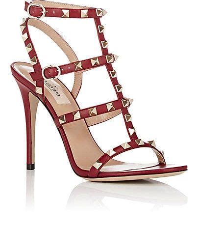 Leather Sole Sandals Strap Sandals Heels Slingback Shoes Studded