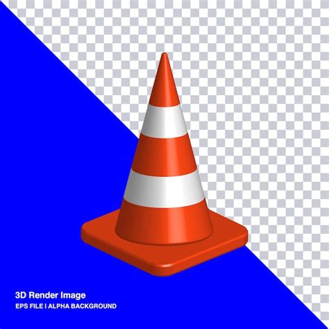 Premium Vector 3d Rendering Traffic Cone