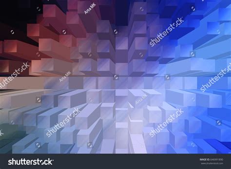 Modern Abstract Colorful 3d Block Background Stock Illustration