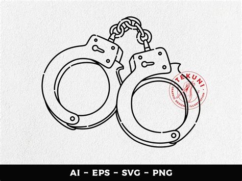 Handcuffs Line Art Handcuffs Svg Cutting File Die Cut Handcuffs