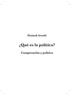 Hannah Arendt PRD Hannah Arendt Prd Pdf PDF4PRO