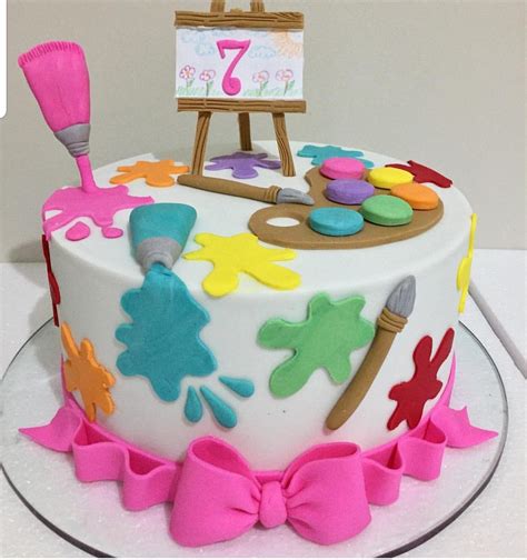 Girl Art Birthday Party Art Birthday Cake Art Themed Party 7th