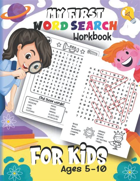 My First Word Search Workbook For Kids Ages 5 10 Learn Vocabulary