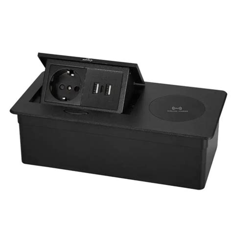 Выдвижной розеточный блок Rewnssin 1 розетка + 2 USB, индукционная ...