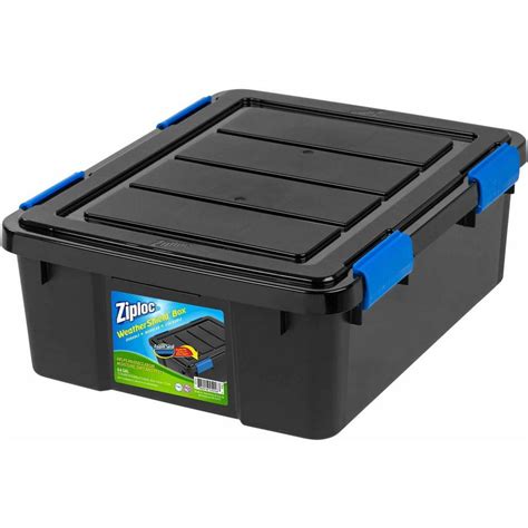 Ziploc 265 Qt Small Weathershield Storage Box Black