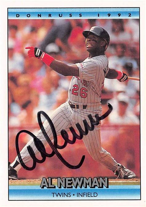 Al Newman Autographed Baseball Card Minnesota Twins Donruss