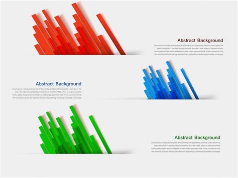 Ensemble De Bannière Vectorielle Ligne Colorée Bandes Vecteur Gratuite