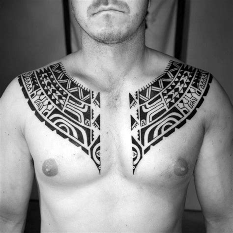 Tribal Chest Tattoos For Men Masculine Design Ideas