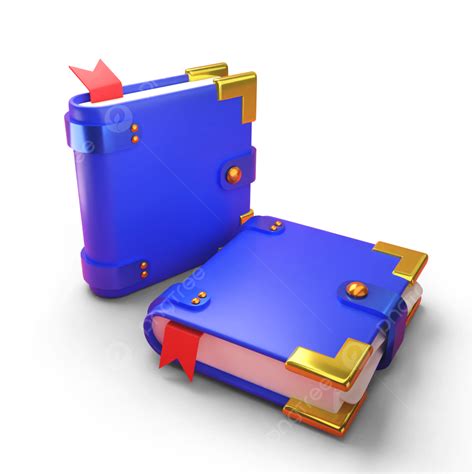 Libros En Color Azul Dos Vistas Con Renderizado 3d Png 3d Libro Azul