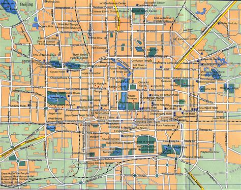 Detailed Road Map Beijing City Beijing City Detailed Road Map