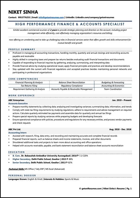 Accounts Executive Resume Examples And Template With Job Winning Tips