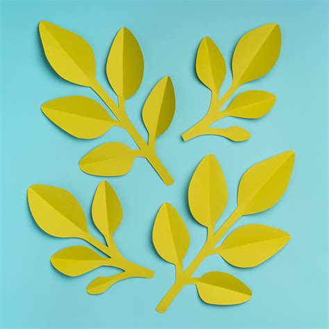 Eucalyptus Paper Leaves Template Ogcrafts