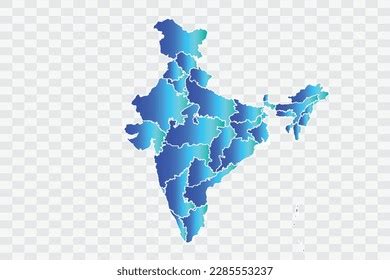 52 India map colour outline border png 图片库存照片和矢量图 Shutterstock