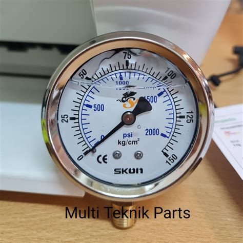 Jual Pressure Gauge Raket Stainless 2 1 2 Inch 2000 Psi 150 Bar Kg