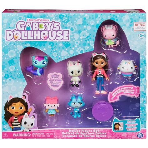 Gabby’s Dollhouse Deluxe Figure Gift Set with 7 Toy Figures and Surprise Accessory | Smyths Toys UK