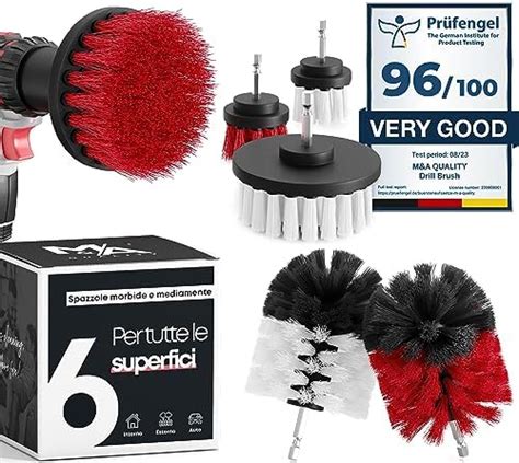 Spazzole Avvitatore E Trapano Per Pulire Setole Morbide E Dure