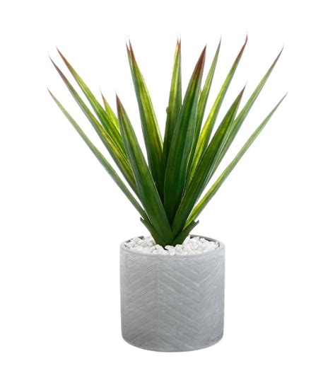 Plante Artificielle Aloe Vera Dans Un Pot En C Ramique H Cm