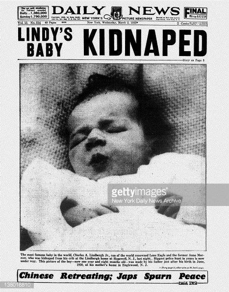 Daily News front page March 2, 1932, Headline: LINDY'S BABY KIDNAPED ...