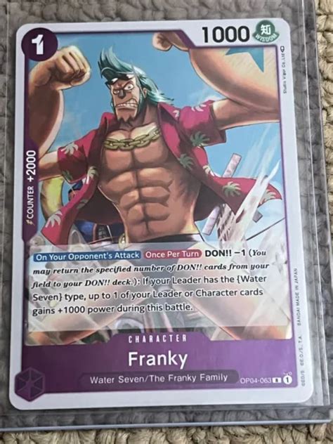 One Piece Kingdom Of Intrigue Card Game Rare Op Franky