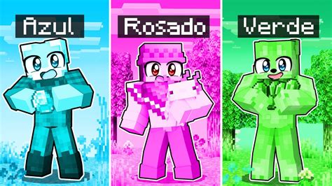 NOS ESCONDEMOS Usando SOLO 1 COLOR ESCONDITE En MINECRAFT Con