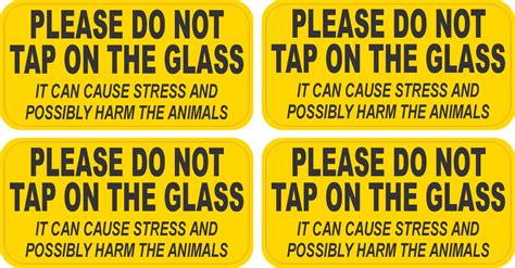 Stickertalk Please Do Not Tap On The Glass Stickers Inches X