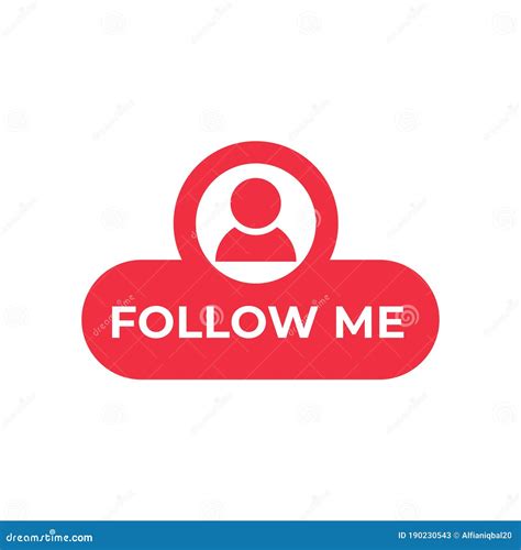 Follow Me Button Icon Vector For Social Media Follow Icon Vector